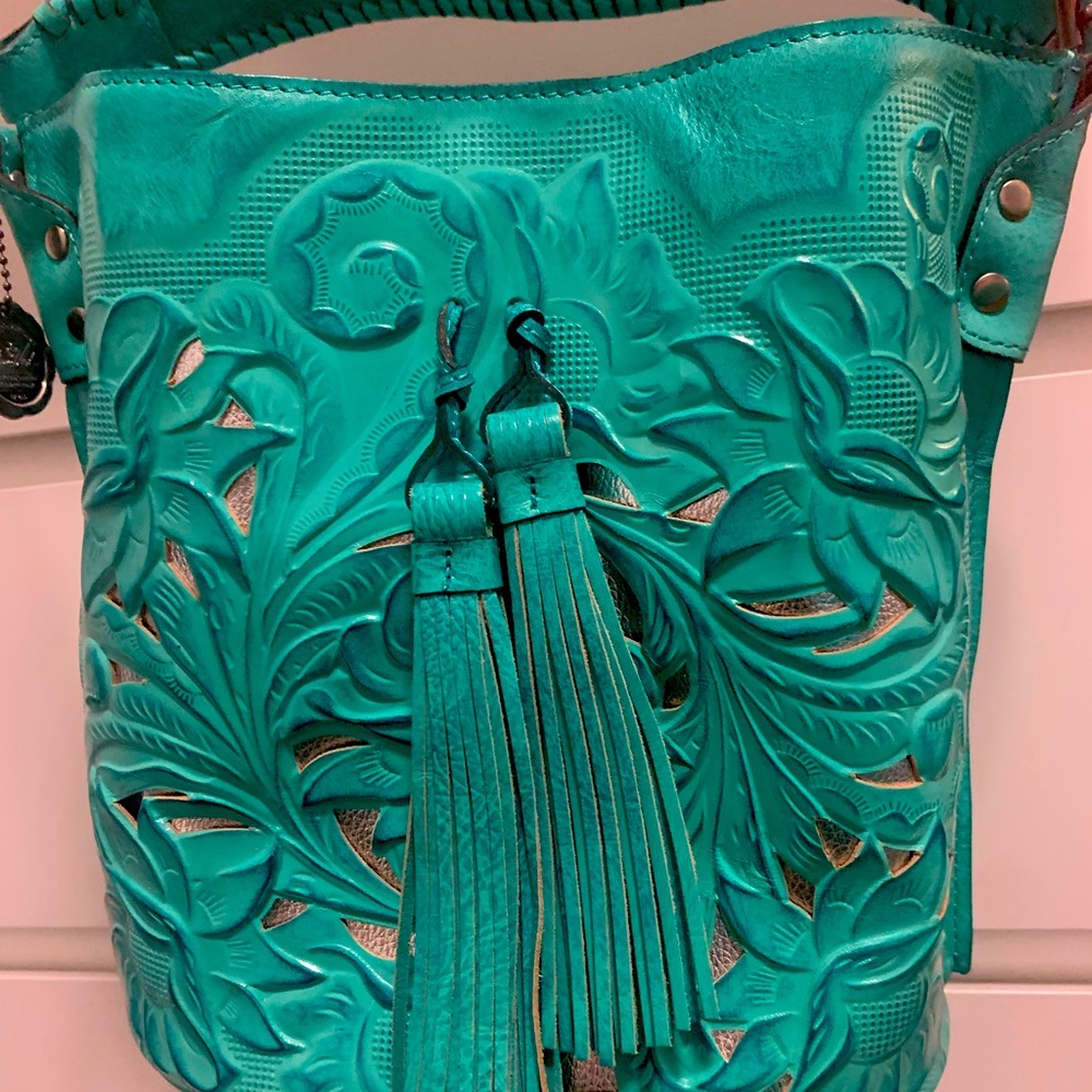 NWTags (not attached) Cavo Tote aqua otavia by Patricia Nash.  Never used!